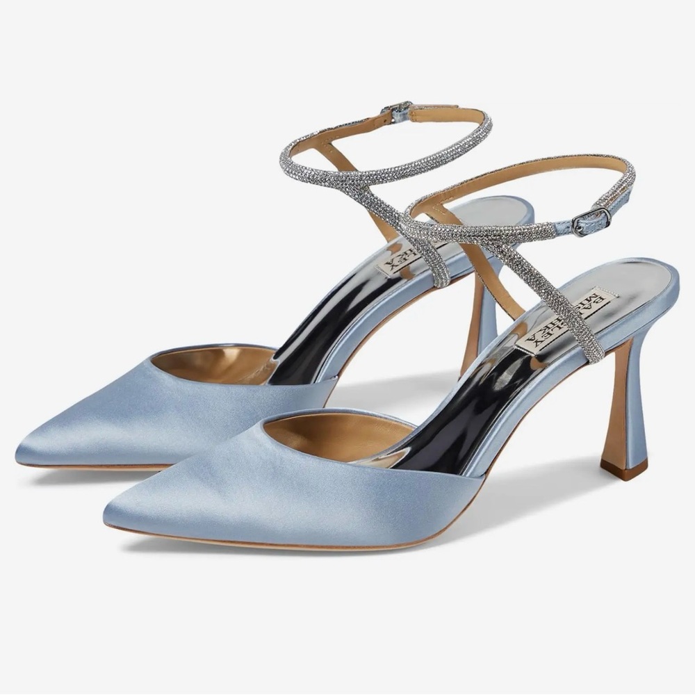 Badgley Mischka Light Blue and Silver Heels